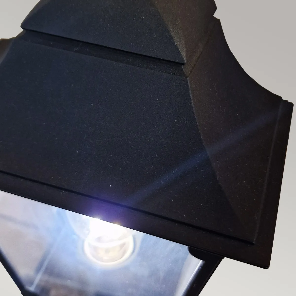 Chapel 1 Light Half Lantern | Black