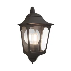 Chapel 1 Light Half Lantern | Black