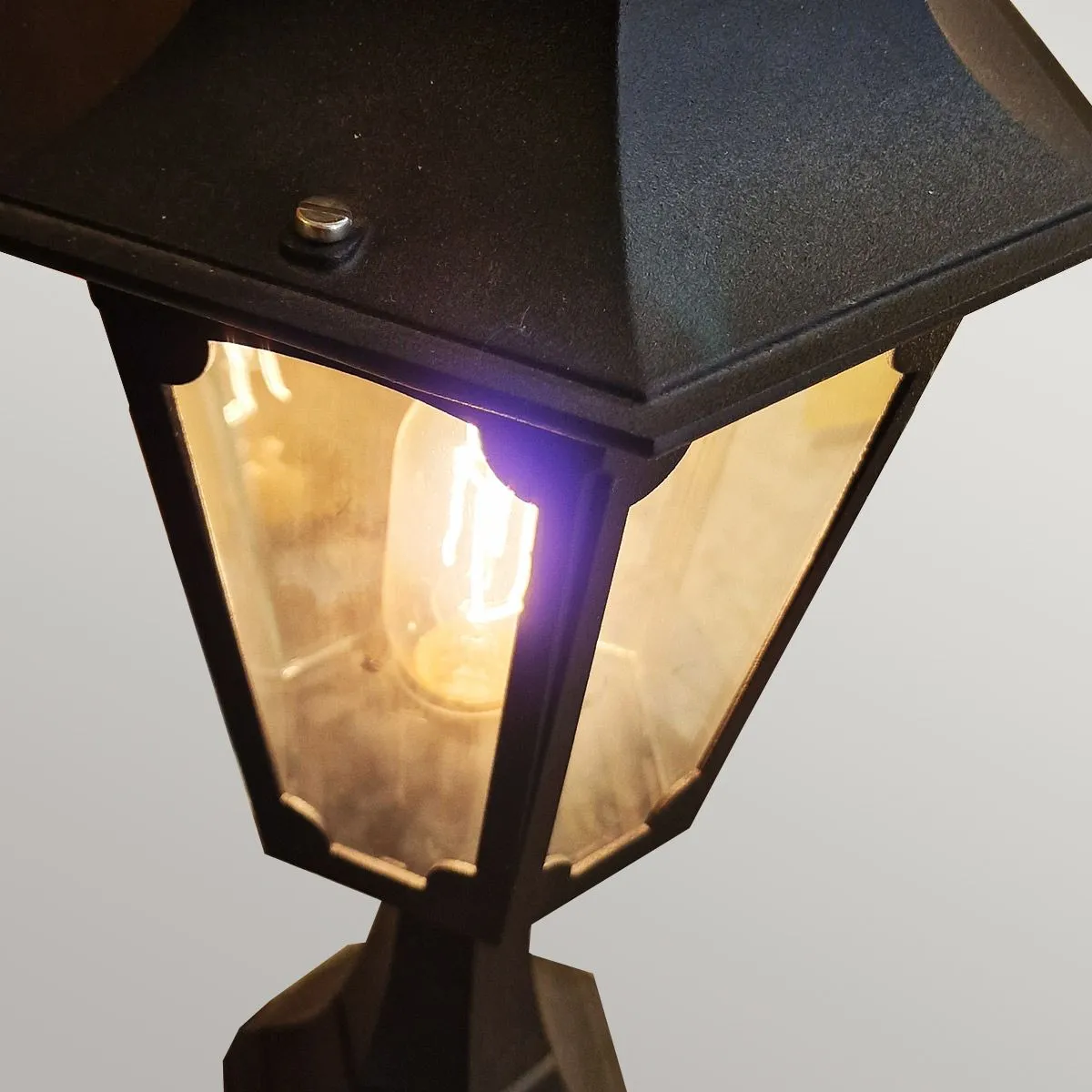 Chapel 1 Light Pedestal Lantern | Black