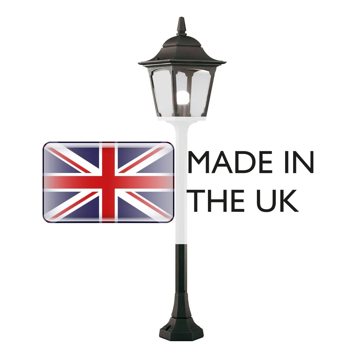 Chapel 1 Light Pillar Lantern | Black
