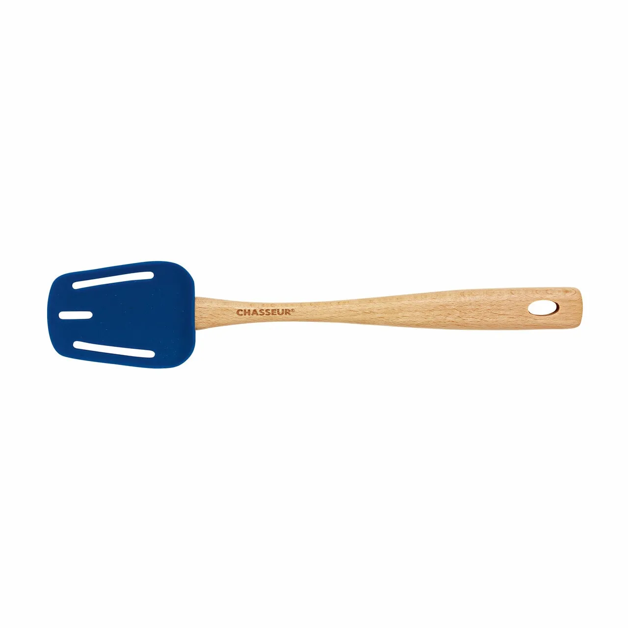 Chasseur Silicone Slotted Spoon with Beechwood Handle – Blue