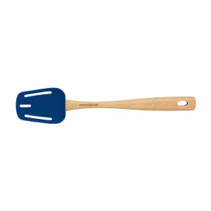 Chasseur Silicone Slotted Spoon with Beechwood Handle – Blue