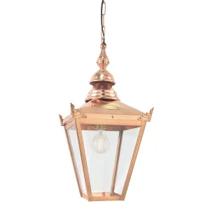Chelsea 1 Light Chain Lantern | Copper