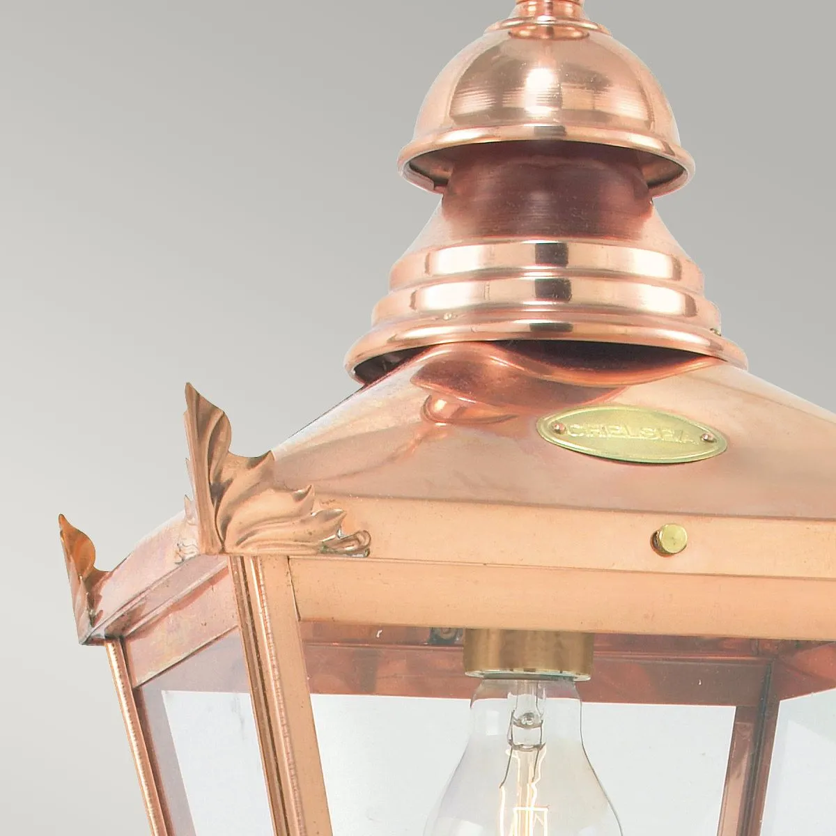 Chelsea 1 Light Chain Lantern | Copper