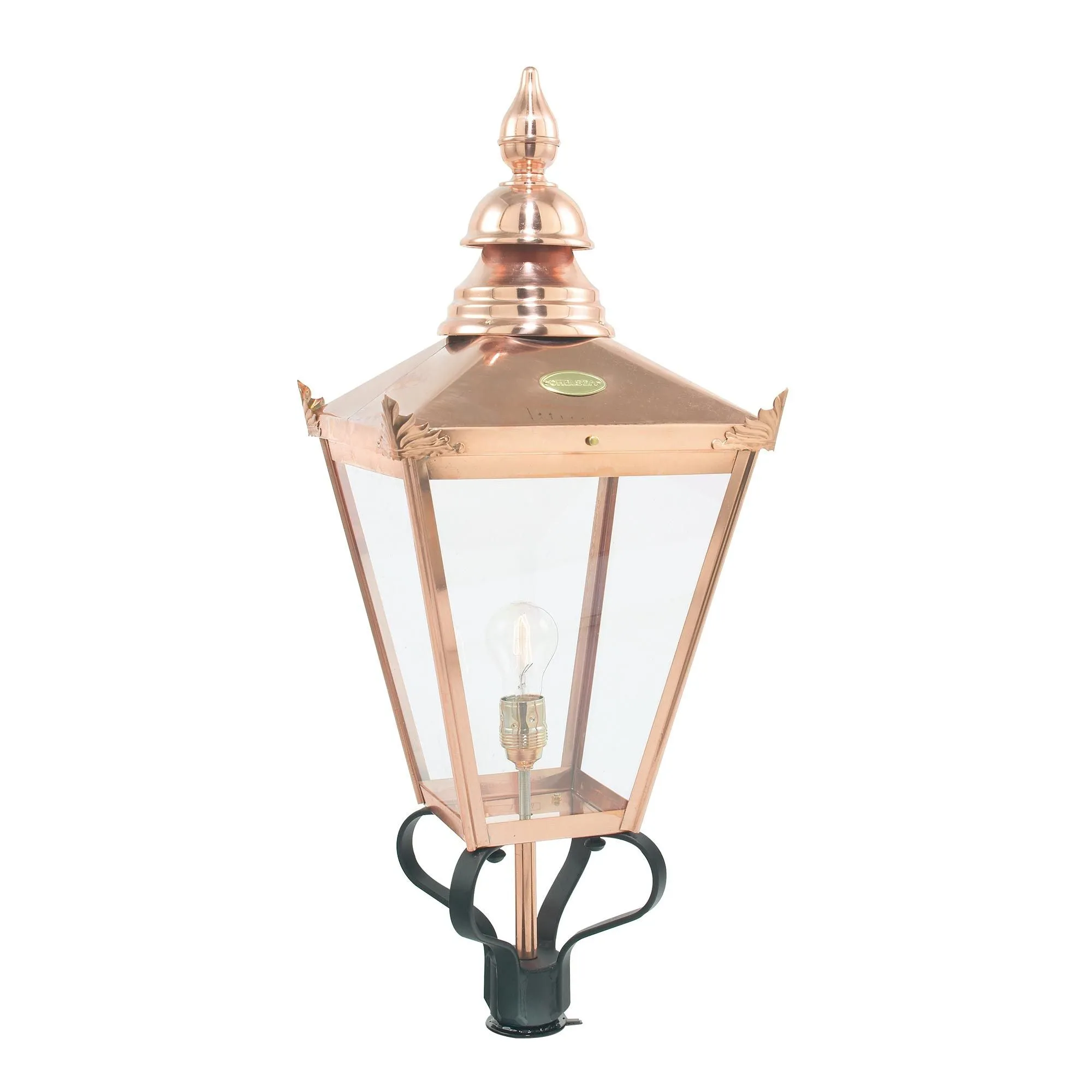 Chelsea 1 Light Grande Lamp Post Head Only | Copper