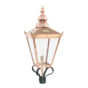 Chelsea 1 Light Grande Lamp Post Head Only | Copper