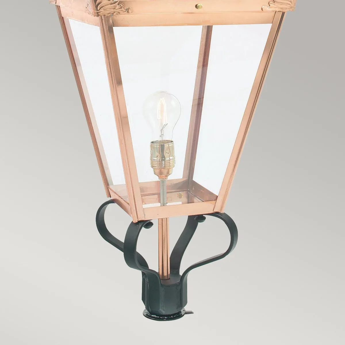 Chelsea 1 Light Grande Lamp Post Head Only | Copper