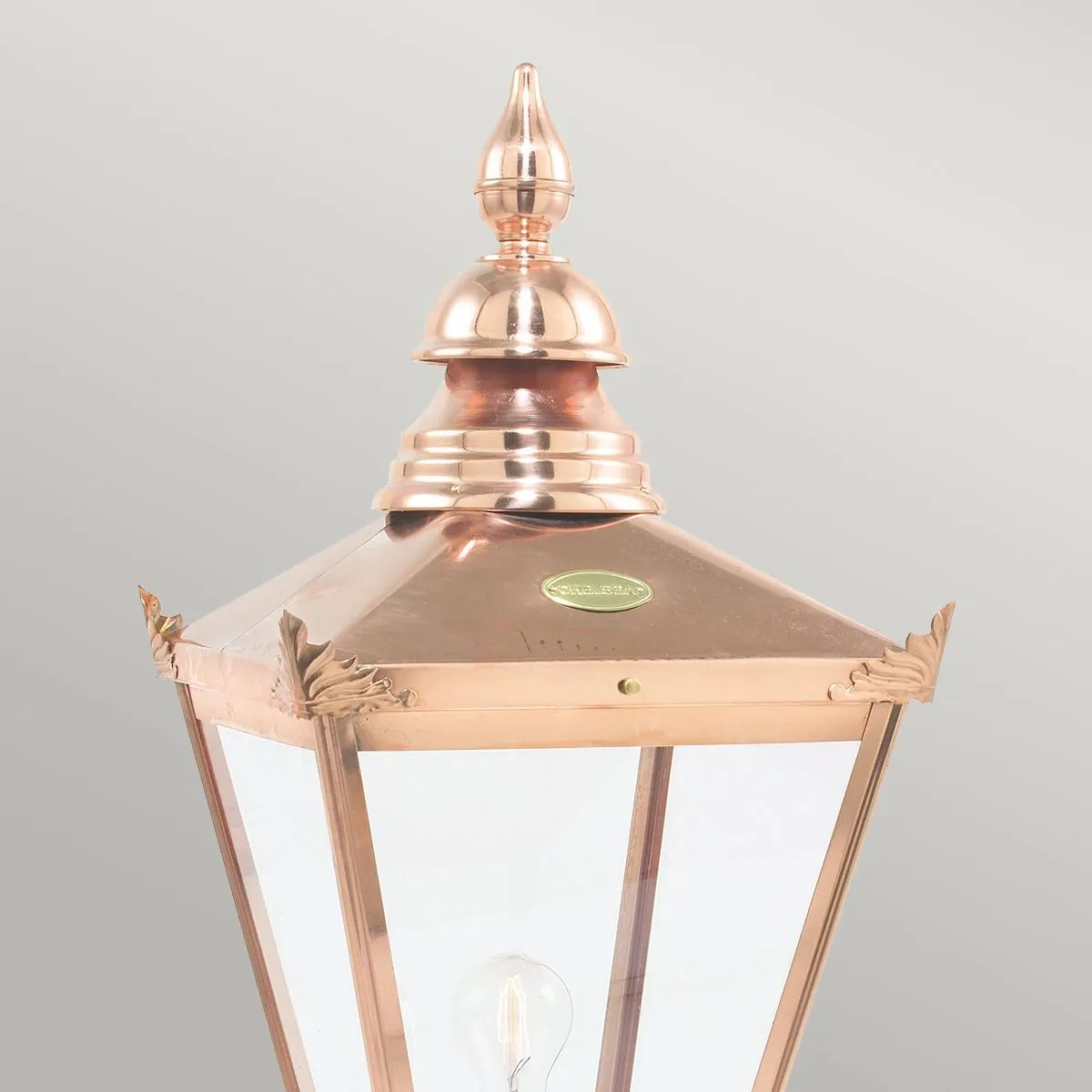 Chelsea 1 Light Grande Lamp Post Head Only | Copper