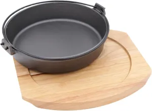 Ciieeo 1set Japanese Cast Iron Sukiyaki Pot Non-stick Stewpan for Home Cooking Ergonomic Handle and Easy to Clean for Hot Pot Soup Stir-fry Compatible Induction and Gas Stoves