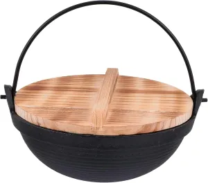 Ciieeo Camping Kettle Hanging Pot Cast Iron Hot Pot Non-stick Outdoor Cooking Multifunctional for Outdoor Kitchenware
