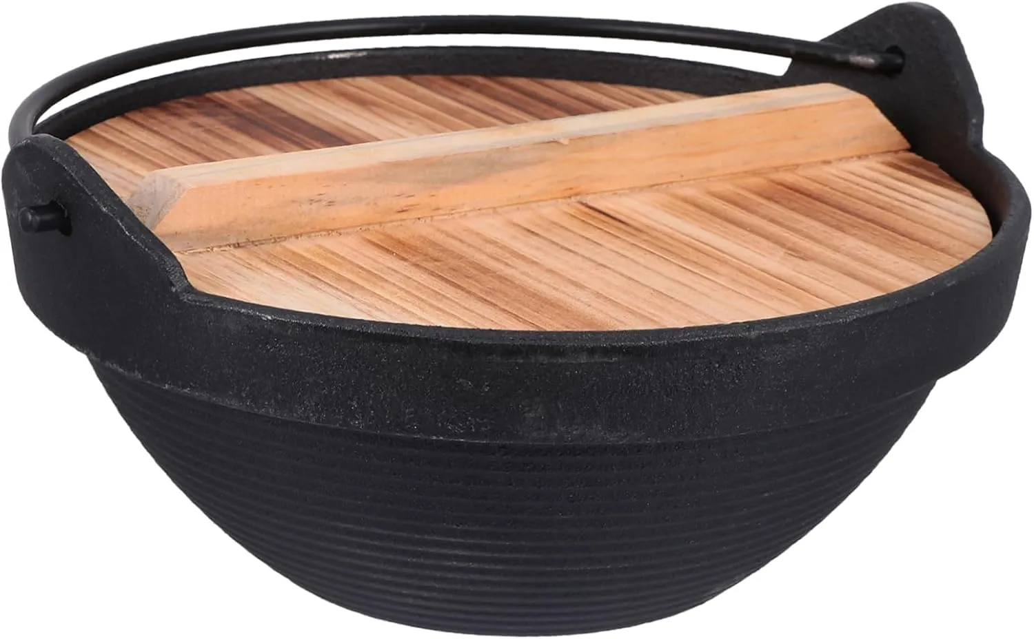 Ciieeo Camping Pot Hiking Cookware Picnic Cookware Outdoor Hanging Pot Cast Iron Stewing Chicken Porridge