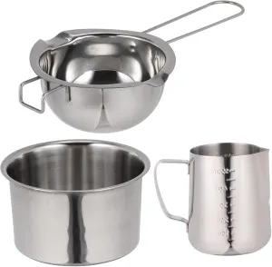 Ciieeo Quick-heat Stainless Steel Melting Pot Milk Pan Outdoor Hiking Cookware Non-slip Handle Easy to Clean