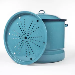 Cinsa Steel Steamer Set 15 qt Turquoise