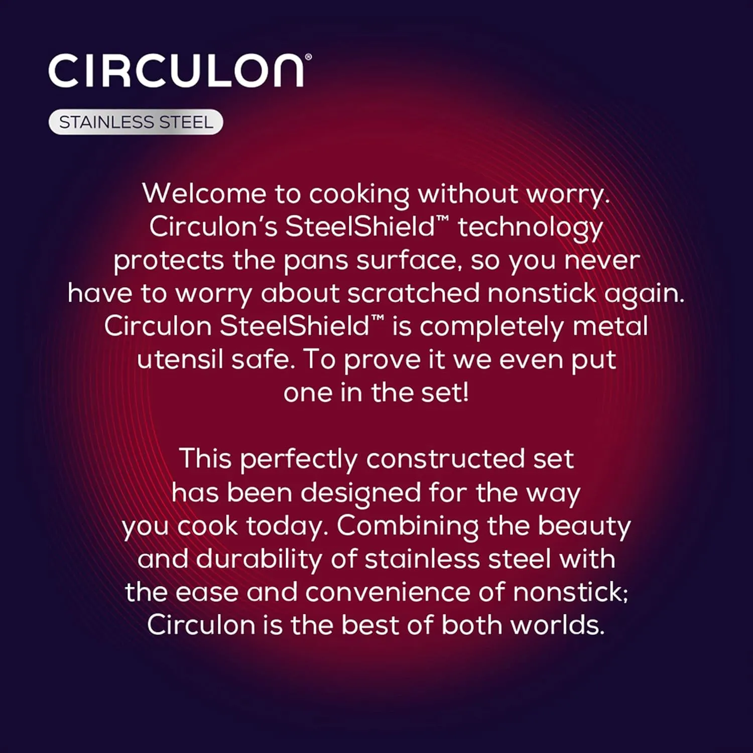 Circulon - S Series - SteelShield - Induction 3 Piece Saucepan Set- 16/18/20cm - Non stick - Dishwasher Safe - Stay Cool Handles and glass lids