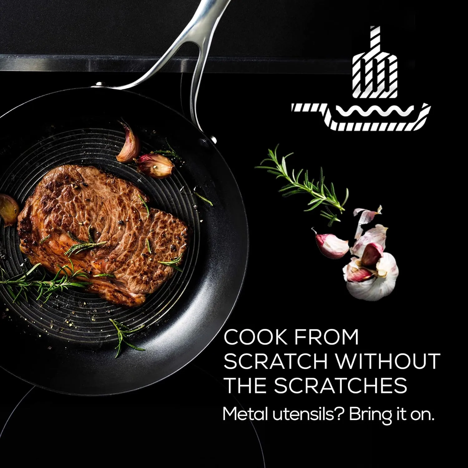 Circulon - S Series - SteelShield - Induction 3 Piece Saucepan Set- 16/18/20cm - Non stick - Dishwasher Safe - Stay Cool Handles and glass lids