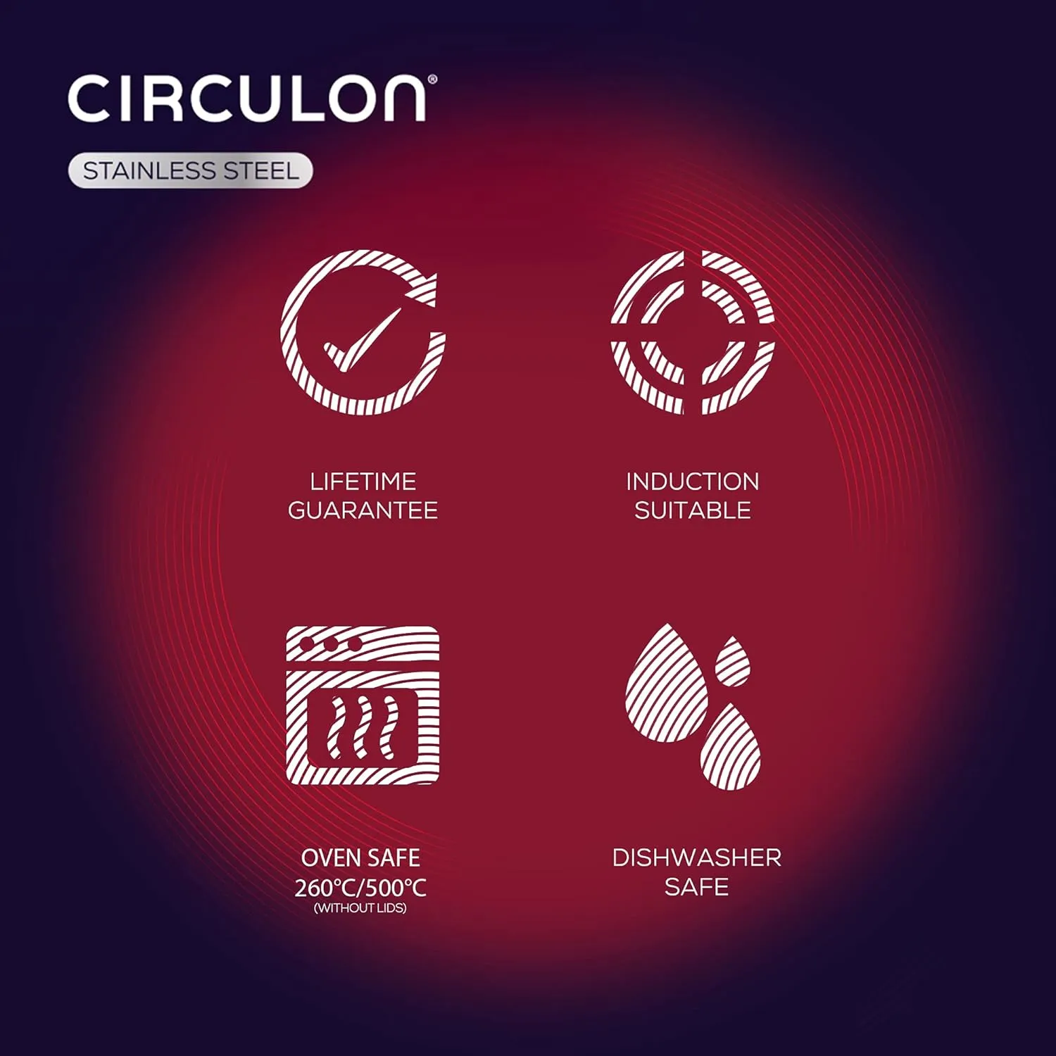 Circulon - S Series - SteelShield - Induction 3 Piece Saucepan Set- 16/18/20cm - Non stick - Dishwasher Safe - Stay Cool Handles and glass lids
