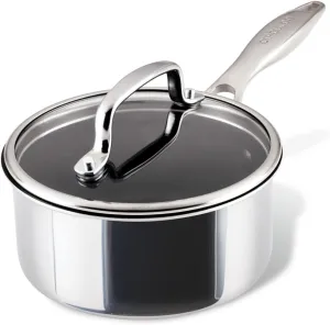 Circulon Scratch Defense Stainless Steel Saucepan with Extreme Non Stick: 16cm Saucepan with Lid, Induction & All Hob Suitable