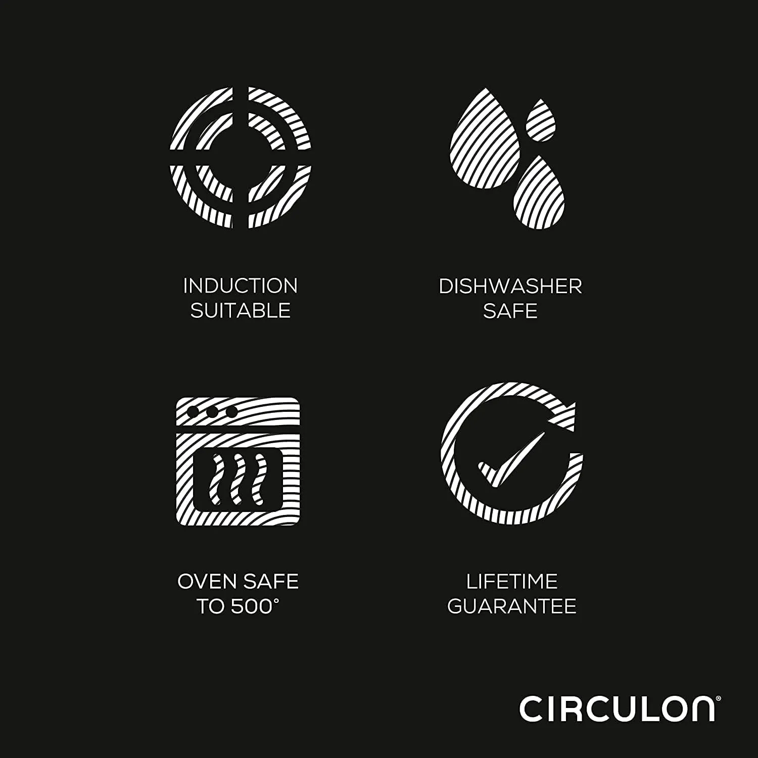 Circulon SteelShield C Series Stainless Steel Frying Pan 25cm - Induction Frying Pan with Hybrid Non Stick, Metal Utensil Safe & Dishwasher Safe Cookware
