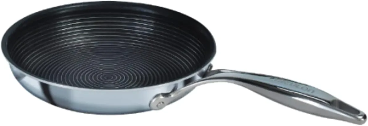 Circulon SteelShield C Series Stainless Steel Frying Pan 25cm - Induction Frying Pan with Hybrid Non Stick, Metal Utensil Safe & Dishwasher Safe Cookware