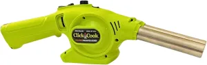 Click2Cook Dual Nozzle BBQ Lighter & Blower - Portable, Refillable, Charcoal & Searing Torch with Stainless Steel Nozzles