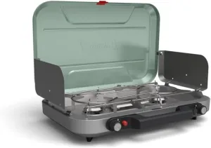 Coleman Cascade 328 3-Burner Camping Stove, Portable Cooktop with 28,000 BTUs, Matchless Lighting, & Dual Wind Guards