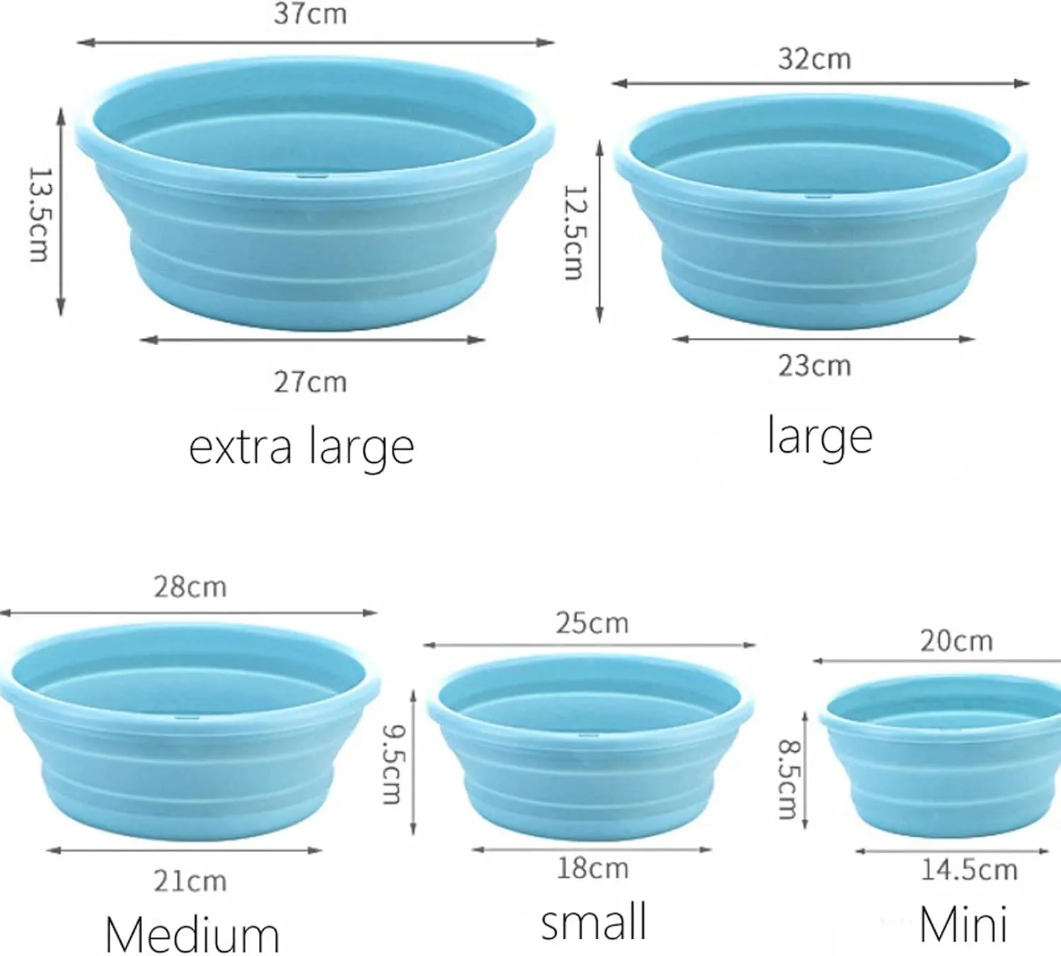 Collapsible wash Basin Collapsible Portable Wash Basin DishpanTravel Silicone Plastic Storage Basket Household Outdoor Student Dormitory Laundry Tub(Green,Medium)