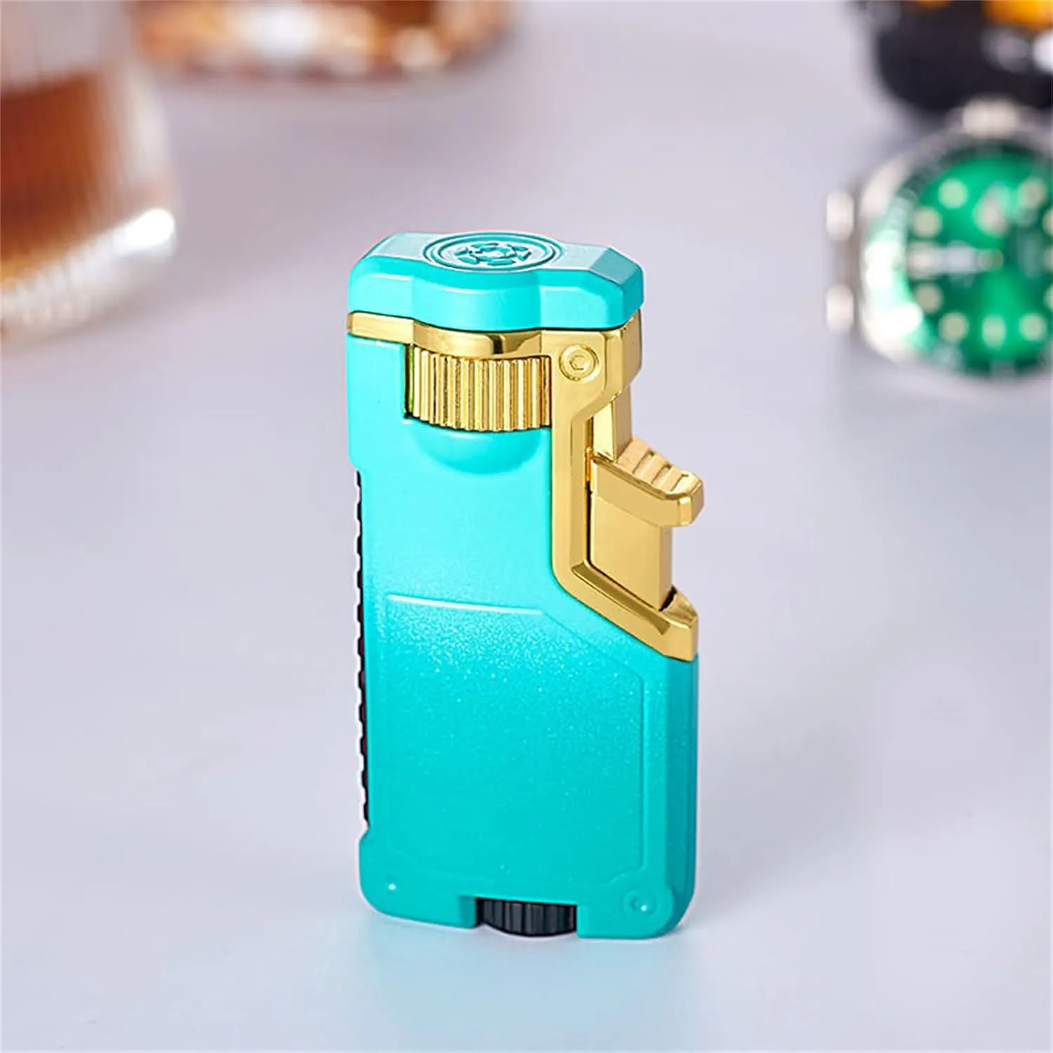 Color Changing Flame Waterproof Lighter Torch Lighters Butane Butane Torch Lighter for BBQs Camping (D8)