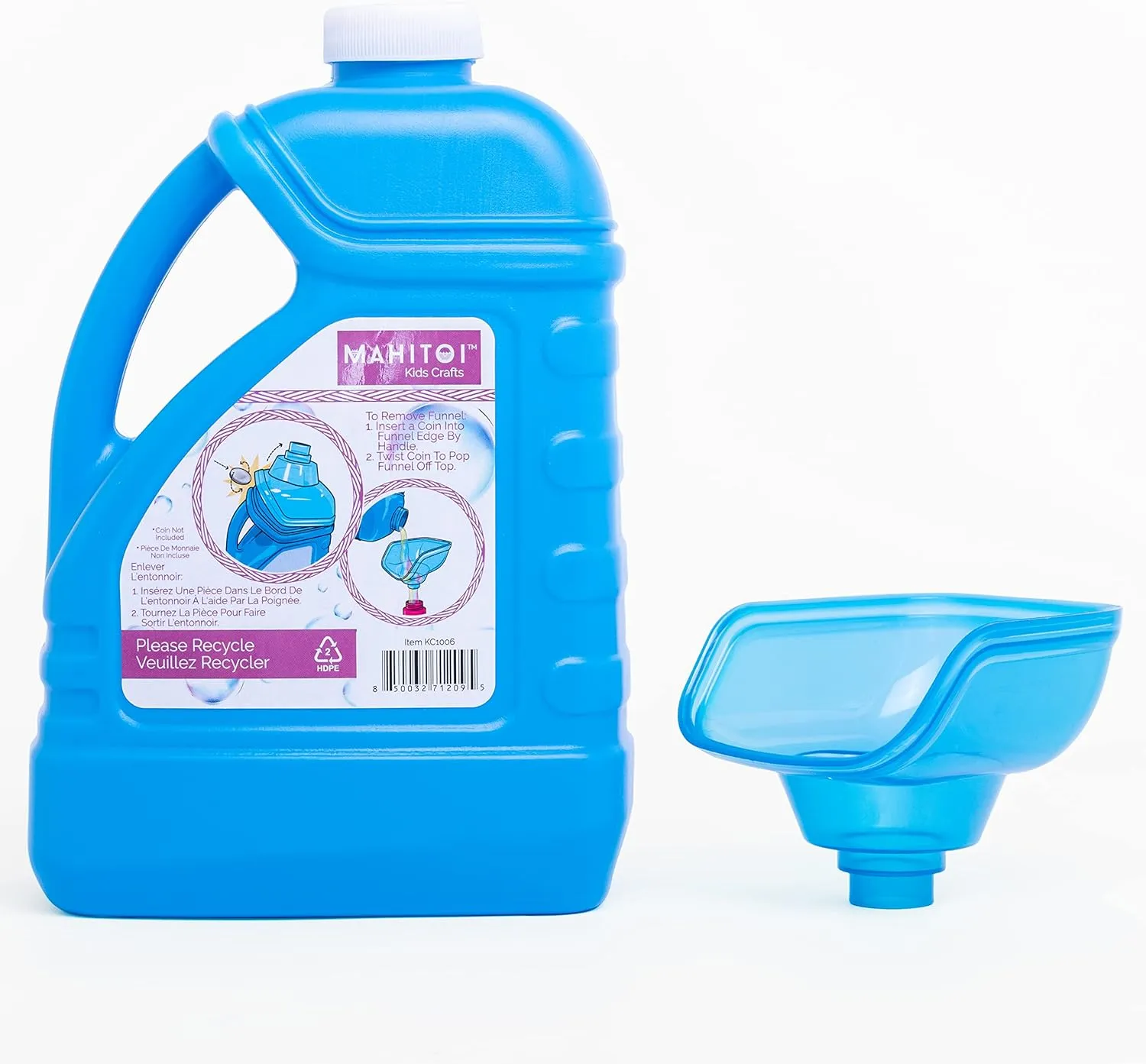 Colorful Zillion Bubble Solution Refill 64 OZ, Non-Toxic Premixed Bubble Refill Solution No Mixing or Measuring Required, Bubbles for Kids, Bubble Machine Solution, Giant Bubbles with Wand