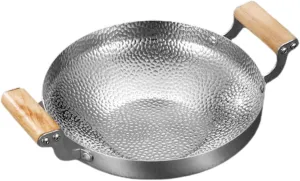 Cooking Pot Set for Home Stainless Steel Wok Pan Handle Compact Design for Hotel Use