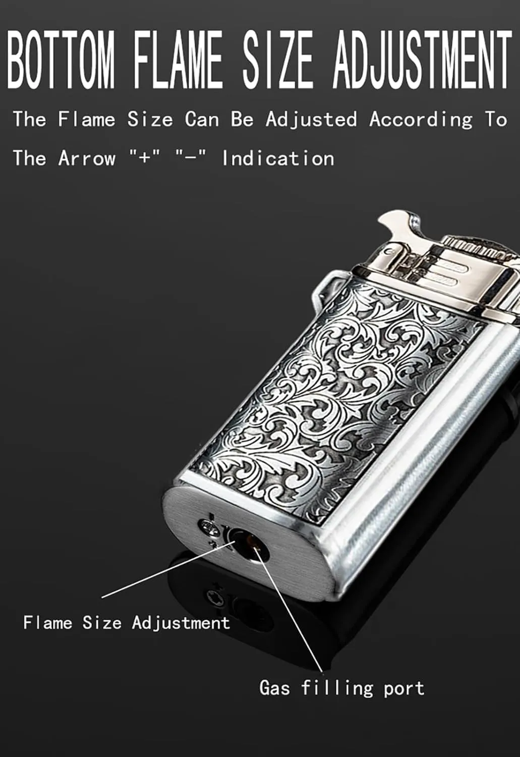 Cool Creative Design Butane Torch Lighters Refillable Novelty Lighter for Fireplace Candle Camping BBQ (Without Gas) (07)