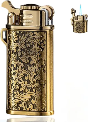 Cool Creative Design Butane Torch Lighters Refillable Novelty Lighter for Fireplace Candle Camping BBQ (Without Gas) (07)