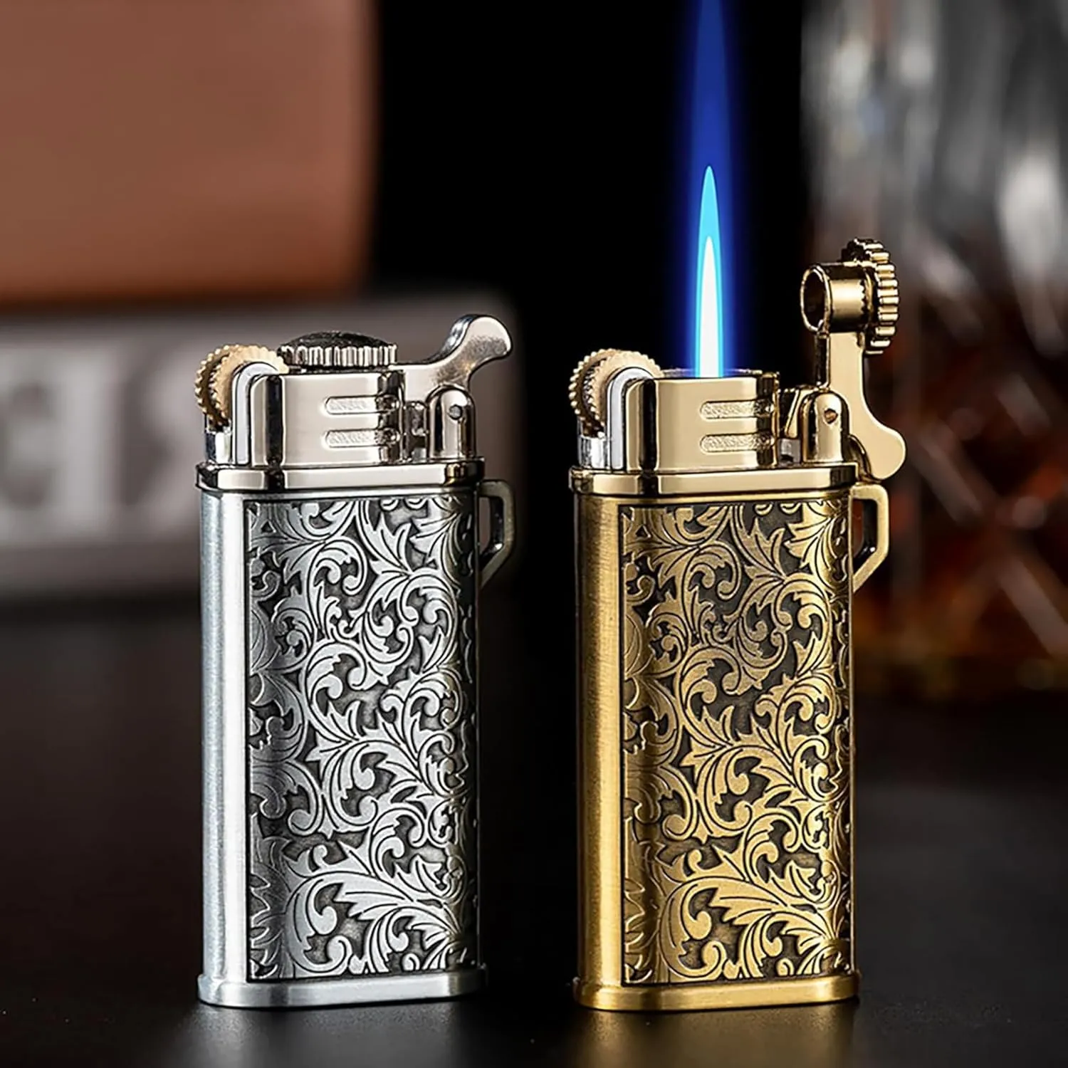Cool Creative Design Butane Torch Lighters Refillable Novelty Lighter for Fireplace Candle Camping BBQ (Without Gas) (07)