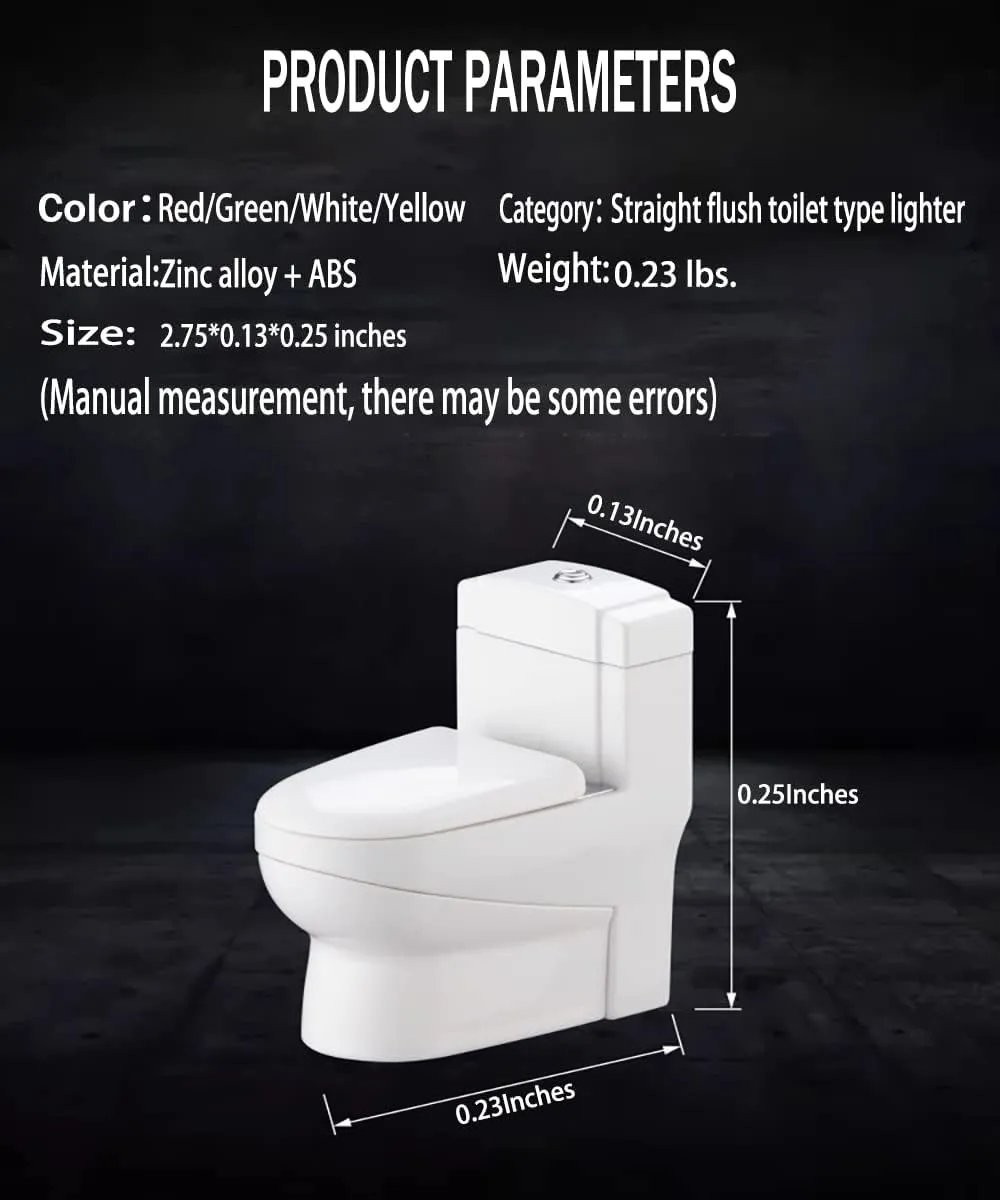 Cool Torch Lighters Refillable Creative Toilet Shape Windproof Jet Flame Lighter for Gifts Fireplace Candle Camping BBQ (Without Butane Gas) (21)