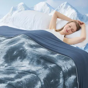 Cooling Comforter Queen Size, Summer Cooling Blankets for Hot Sleepers and Night Sweats, Lightweight Breathable Cooling Comforter Bedding for Sofa, Bed, Camping, Office