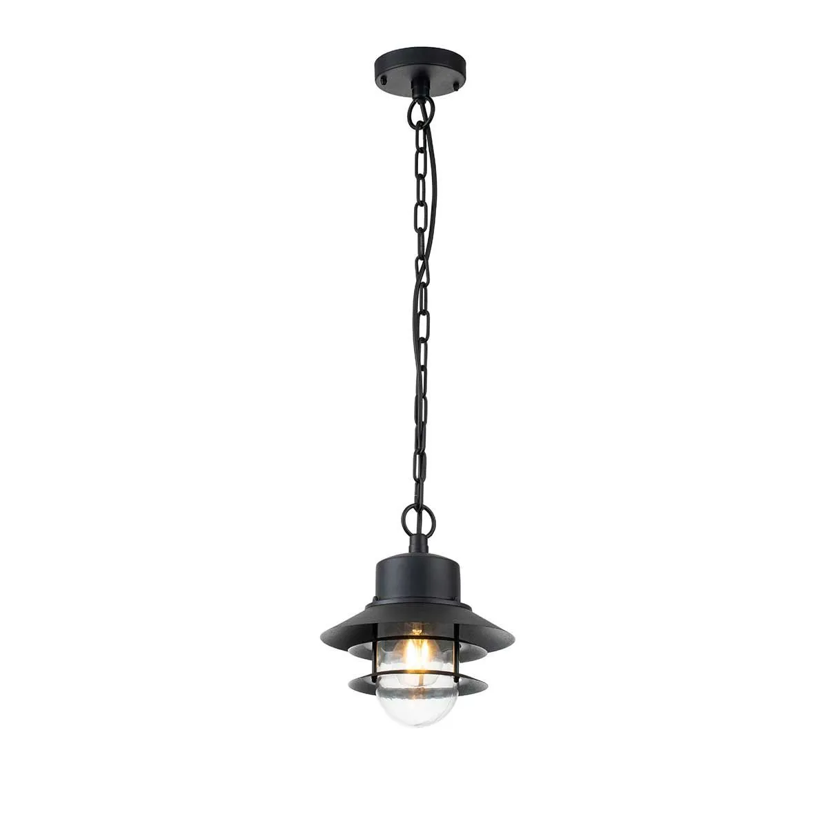 Copenhagen 1 Light Chain Lantern | Black
