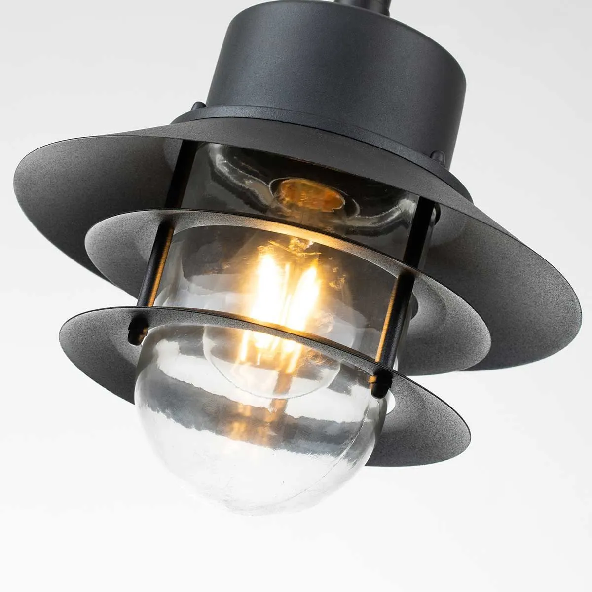 Copenhagen 1 Light Chain Lantern | Black