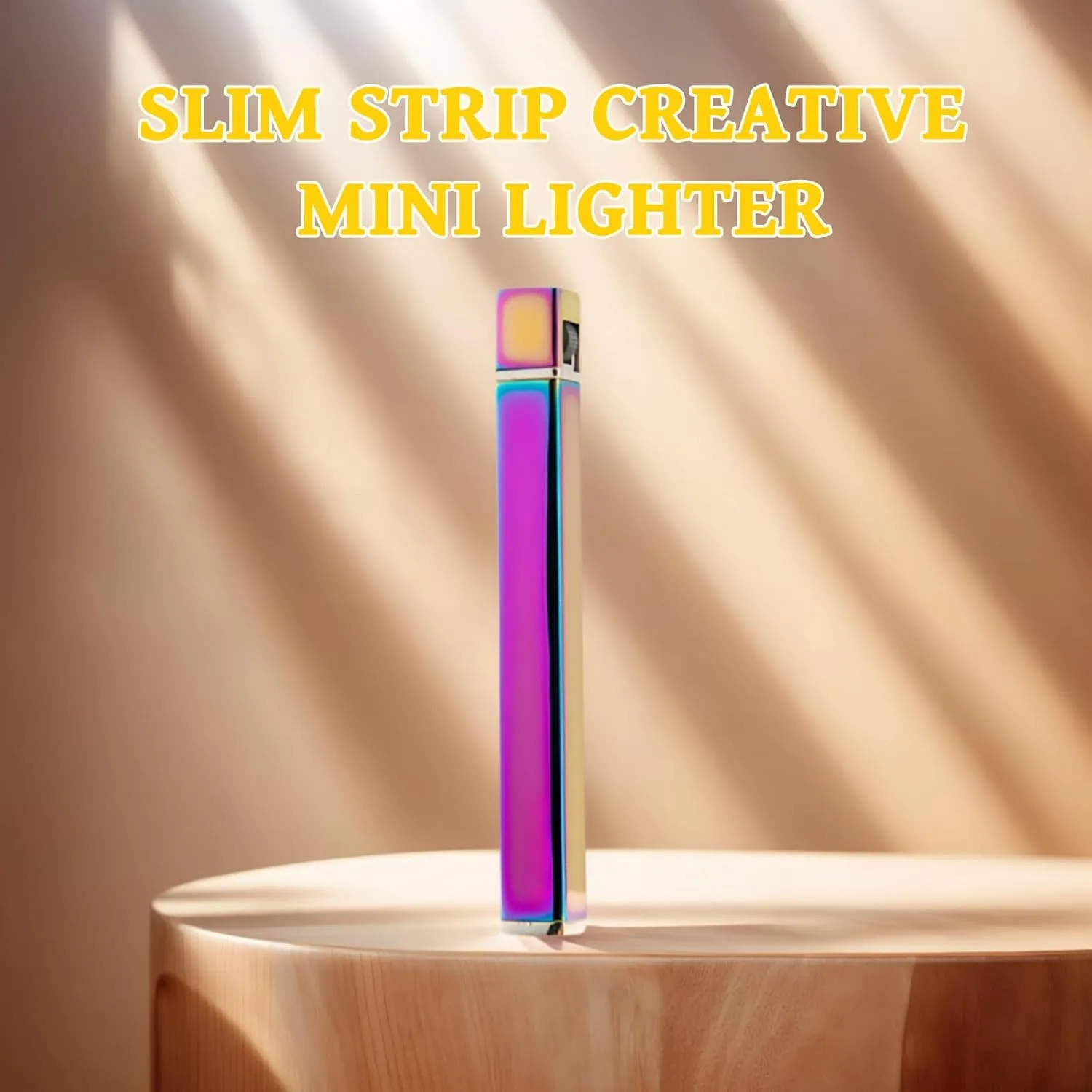Creative Novelty Ultra-fine Wheel Lighter，Adjustable Flame Windproof Butane Lighter，Cool Refillable Butane Lighter for Candle Camping(Without Butane Gas) (17)