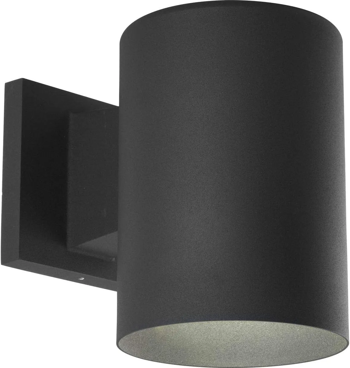 Cylinder Collection 5" Modern Outdoor Wall Lantern Light Black