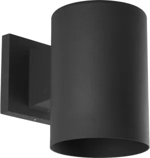 Cylinder Collection 5" Modern Outdoor Wall Lantern Light Black