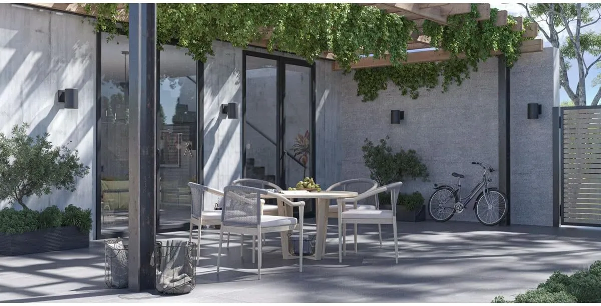 Cylinder Collection 5" Modern Outdoor Wall Lantern Light Black