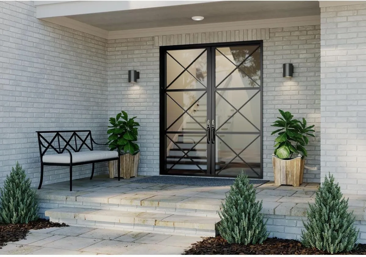 Cylinder Collection 5" Modern Outdoor Wall Lantern Light Black