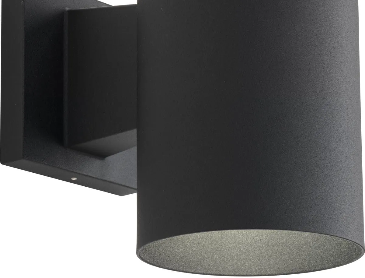 Cylinder Collection 5" Modern Outdoor Wall Lantern Light Black