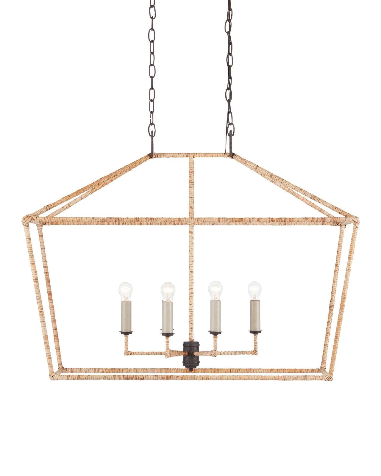 Denison Rectangular Rattan Lantern