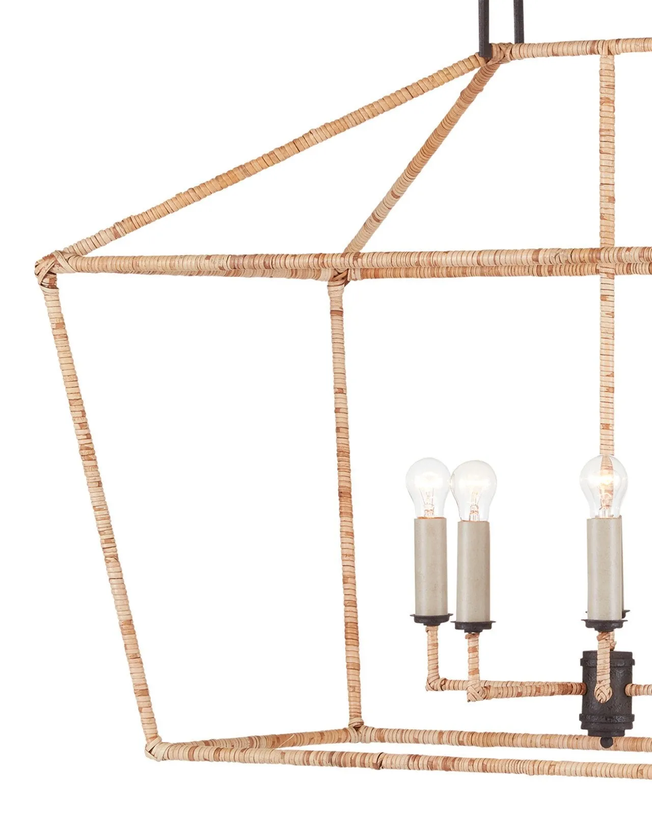 Denison Rectangular Rattan Lantern