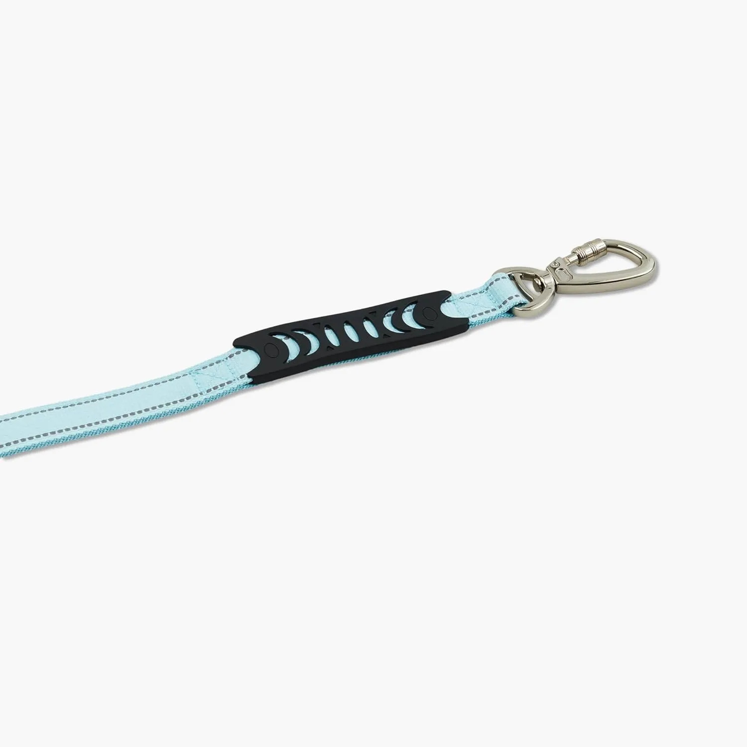 DF Co. Bungee Dog Leash | Strain Free & Shock Resistant for Control | Neoprene Padded Handle, Heavy-Duty Carabiner Clip, and D-Ring | Sky Blue, Size Regular