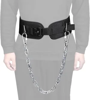 Dip Belts, Weight Lifting Support, Heavy Duty Dip Belt with Chain, Strength Training, 40.16 inches, Double D Ring Back Supports Strap, Bodybuilding Equipment for Women, Men