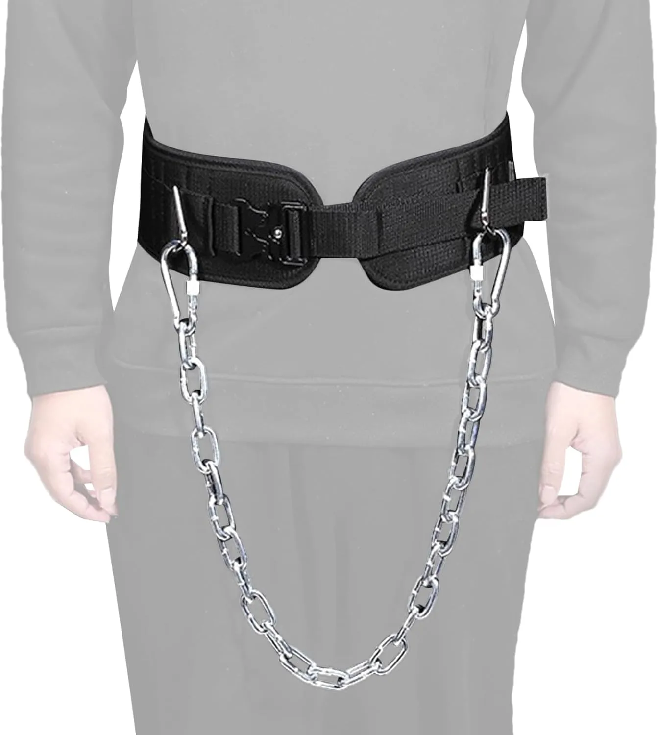 Dip Belts, Weight Lifting Support, Heavy Duty Dip Belt with Chain, Strength Training, 40.16 inches, Double D Ring Back Supports Strap, Bodybuilding Equipment for Women, Men