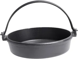 Double Handle Cast Iron Cooking Pot Ergonomic Design for Outdoor Camping Backpacking Family Gatherings Non-Stick Construction Easy to Use for Picnics