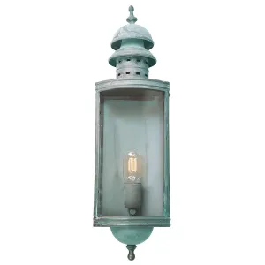 Downing Street 1 lt Wall Lantern | Verdigris