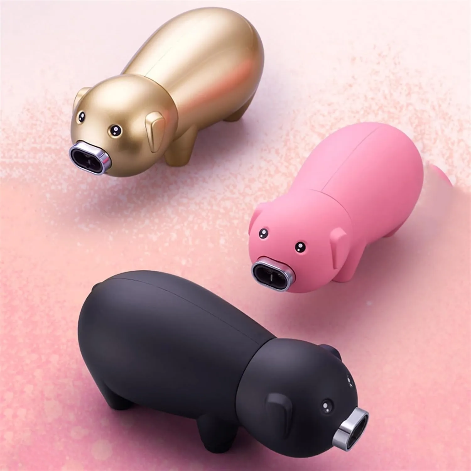 Dual flame torch lighter, jet flame butane lighter, pig shape design, table top decoration, windproof lighter, refillable butane lighter, suitable for gifts, candles, kitchen, camping (butane not incl